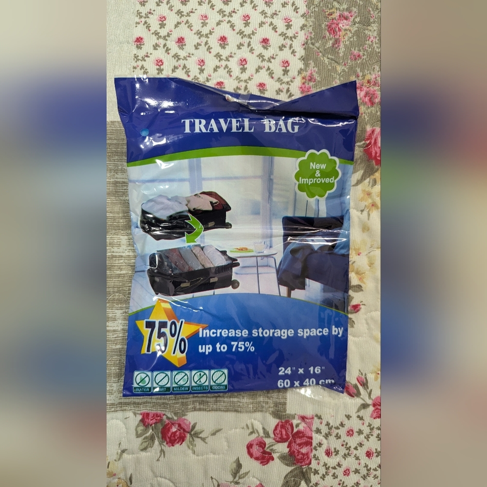 Blue Vacuum Seal Travel Bag (8 pack)
